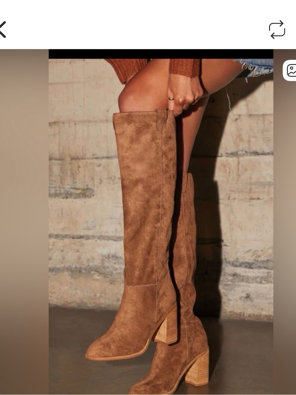 Vici Over-the-Knee Slouch Suede Boots in Brown